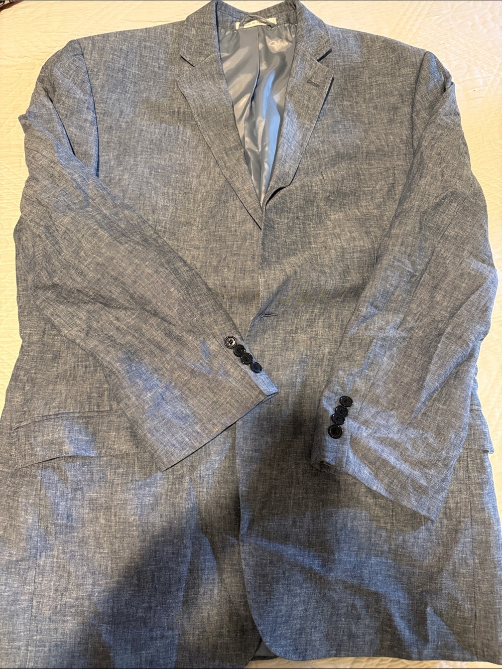 Michael Kors Slate Gray Textured Single-Breasted Blazer